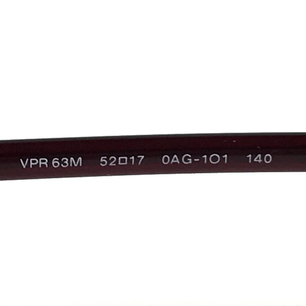 Prada Eyeglasses Frames VPR 63M 0AG-1O1 Burgundy Red Shiny Silver 52-17-140